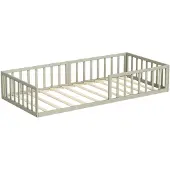 VitaliSpa Minno Kinderbed – 205 x 95 cm Zonder matras Grijs