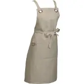 kela Keukenschort, Katoen, Linnen, Beige - | Puro