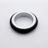 Black Label - Fusion Ring - Cockring van Metaal met Siliconen - Small - Ø 35 x 7 x 15 mm