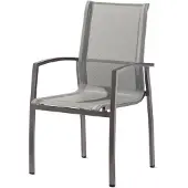 Sieger Tonga stapelstoel aluminium/textilux