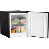 Kitchenbrothers Mini Vriezer - 33L - Kleine Diepvries - Vrijstaand - Compact - Zwart