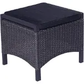 LC Garden Keramo voetenbank aluminium/polyrattan met kussen