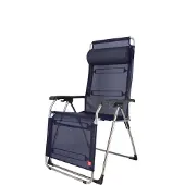 Jan Kurtz Amida XXL relaxfauteuil met armleuningen aluminium/kunststof stof 2 stuks
