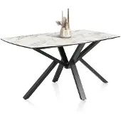 Henders & Hazel Palace eettafel centraal onderstel HPL/metalen frame gebroken zwart