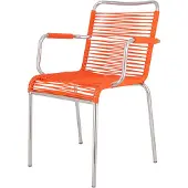 Jan Kurtz Mya Spaghetti stapelbare stoel Aluminium/PVC-band 2 stuks