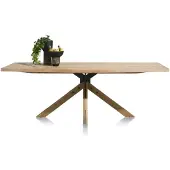 Henders & Hazel Jardino eettafel centrale voet eiken/staal frame