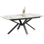 Henders & Hazel Palace uitschuifbare tafel centrale voet HPL/metalen frame gebroken zwart