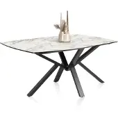 Henders & Hazel Palace eettafel centraal onderstel HPL/metalen frame gebroken zwart