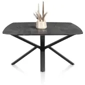 Henders & Hazel Palace eettafel rond HPL/metalen frame gebroken zwart 150x120 cm