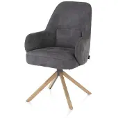 Henders & Hazel Melle draaifauteuil stof Calabria/metalen frame 2 stuks