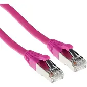 ACT FB8800 LSZH SFTP CAT6A Patchkabel Snagless Roze - 50 cm