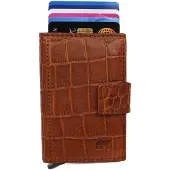 Bear design Pasjeshouder / Creditcardhouder RFID - Cognac