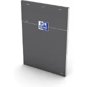 Oxford Notizblock, DIN A4, kariert, 80 Blatt, grau