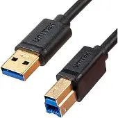 UNITEK C14095BK USB-A naar USB 3.0 printerkabel, 2m