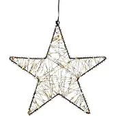 Anna's Collection Kerstster Zwart Met Verlichting D 27 H 5 Cm