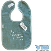Vib - Slabbetje Luxe velours - Baby Boy Mosgroen - Babykleertjes - Slabbetjes - zwangerschap aankondiging - baby aankondiging