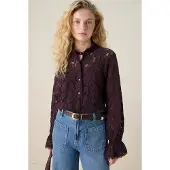 Sissy-Boy Paarse kanten blouse | Maat: M