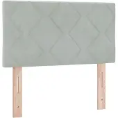 vidaXL LED Hoofdbord Lichtgrijs 80 cm Fluweel