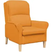 vidaXL Fauteuil Donkergeel Stof