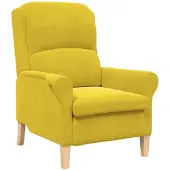 vidaXL Fauteuil Geel Fluweel