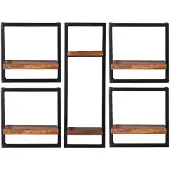 SIT Möbel SIT Furniture PANAMA Wandrekenset, oud metaal/mango hout