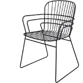 Jan Kurtz Ferly fauteuil staal 2 stuks