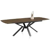 Henders & Hazel Palace uitschuifbare tafel centrale voet HPL/metalen frame gebroken zwart