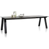 Henders & Hazel Stanford uitschuifbare tafel keramiek op frame van glas/metaal