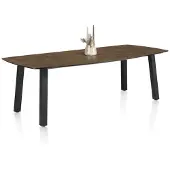 Henders & Hazel Palace eettafel 4-poots HPL/metalen frame gebroken zwart