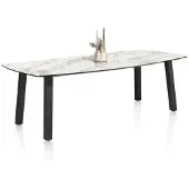 Henders & Hazel Palace eettafel 4-poots HPL/metalen frame gebroken zwart