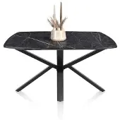 Henders & Hazel Palace eettafel rond HPL/metalen frame gebroken zwart 150x120 cm