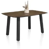 Henders & Hazel Palace eettafel 4-poots HPL/metalen frame gebroken zwart
