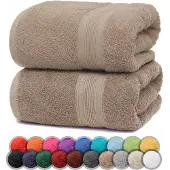 NatureMark Badhanddoeken van badstof, 2-pack, 70x140cm, 100% katoen, zand