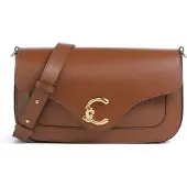 Coccinelle Leren schoudertas C-Me Calf Shoulder Bag Cognac bruine