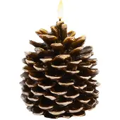 Coen Bakker LED Stompkaars Podo Dennenappel Bruin D 14 H 12,5 Cm