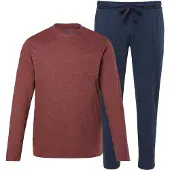 JP 1880 Pyjama lang navy / rood