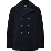 Scotch & Soda Wool Blend Peacoat Peacoat Size: XXL | Double Breasted Coats Outlet | Heren | Blauw