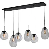 Masterlight Hanglamp Lava 6x helder glas