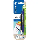Pilot G2 gelpen blauw, 0,7 mm, inclusief extra blauwe vulling