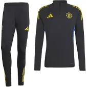 Adidas Manchester United Trainingspak 1/4-Zip 2025-2026 Zwart Blauw Geel