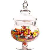 Glozini Glazen Snoeppot met Deksel - 27cm