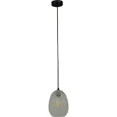 Masterlight Zwarte pendel hanglamp Pineapple met helderglas
