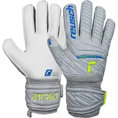 Reusch Sporthandschoenen 'Attrakt Grip Finger Support' blauw / neongeel / lichtgrijs