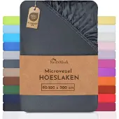 NatureMark Microvezel hoeslaken in vele maten en kleuren, 90x200cm antracietgrijs