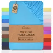 NatureMark Microvezel hoeslaken in vele maten en kleuren, 90x200cm turquoise