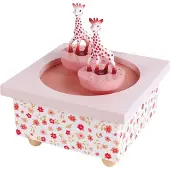 Sophie de Giraf Muziekdoosje - Dansende Sophie's - Baby muziekdoos - Kraamcadeau - Babyshower cadeau - Vanaf 12 maanden - 11.5x11.5x8.5 cm - Roze