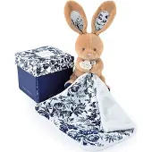 Doudou Hase marine mit Schmusetuch 12cm