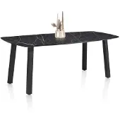 Henders & Hazel Palace bartafel 4-poots HPL/metalen frame gebroken zwart