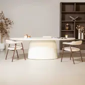 Giga Meubel Eettafel Myrna Ovaal Wit 240cm