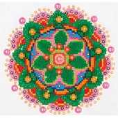 Diamond Dotz Flower Mandala - Diamond Painting - 3.037 Dotz - 25x20 cm